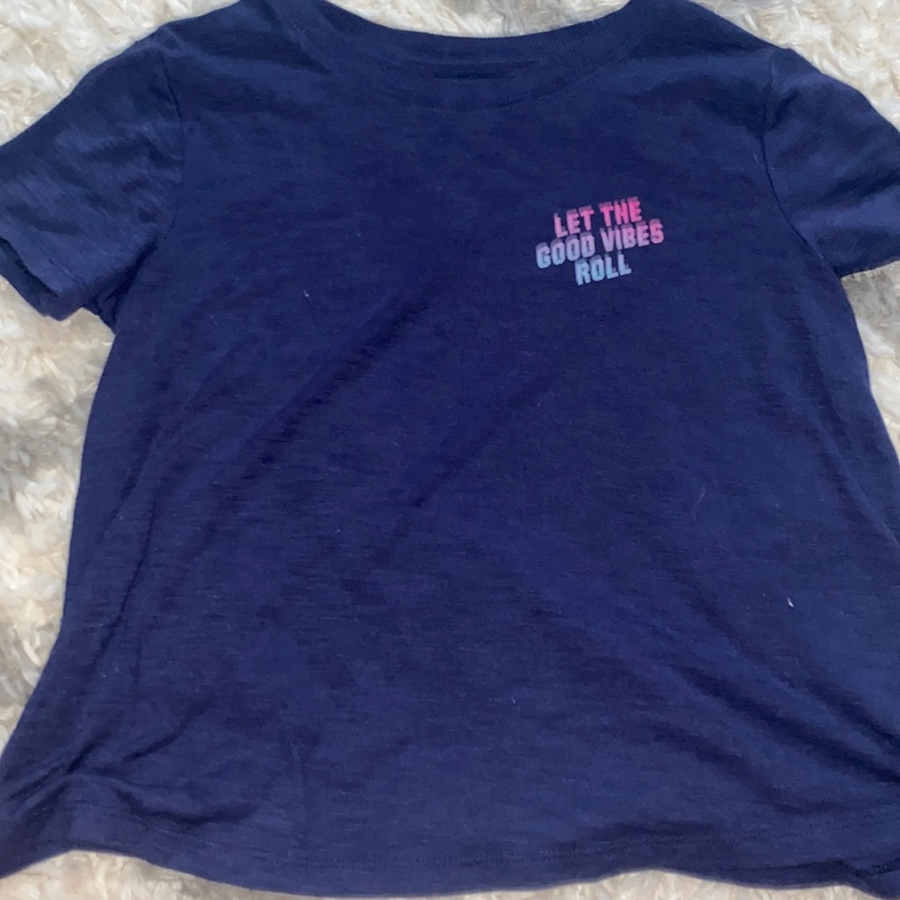 navy blue T-shirt